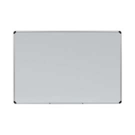 Deluxe Porcelain Magnetic Dry Erase Board, 72 x 48, White Surface, Silver/Black Aluminum Frame