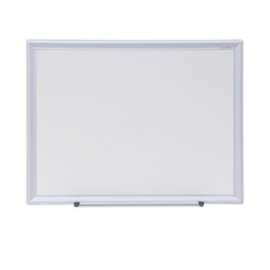 Deluxe Melamine Dry Erase Board, 24 x 18, Melamine White Surface, Silver Aluminum Frame
