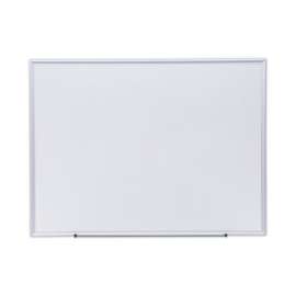 Deluxe Melamine Dry Erase Board, 48 x 36, Melamine White Surface, Silver Aluminum Frame