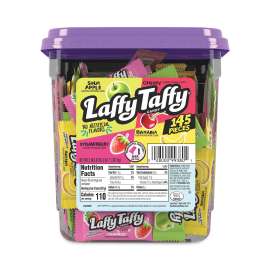 Laffy Taffy, Assorted Flavors, 3.08 lb Tub, 145 Wrapped Pieces/Tub, Delivered in 1-4 Business Days