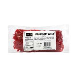 Licorice Laces, Strawberry, 2 lb Bag, Delivered in 1-4 Business Days