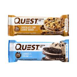 Protein Bar Value Pack, Chocolate Chip Cookie Dough, Cookies and Cream, 2.12 oz Bar, 14 Count, Delivered in 1-4 Business Days