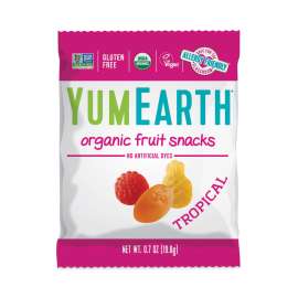 Organic Tropical Fruit Snacks, Assorted Flavors, 0.7 oz Snack Packs, 43/Bag, Delivered in 1-4 Business Days
