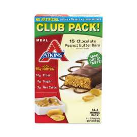 High Protein Meal Bars, Chocolate Peanut Butter, 2.12 oz, 15 Bars/Box, Delivered in 1-4 Business Days