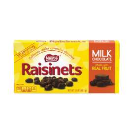 Raisinets Milk Chocolate Candy Raisins, 3.5 oz Box, 15 Boxes/Carton, Delivered in 1-4 Business Days