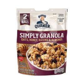 Simply Granola, Oats, Honey, Raisins and Almonds, 34.5 oz Bag, 2 Bags/Pack, Delivered in 1-4 Business Days