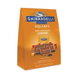 Milk Chocolate and Caramel Chocolate Squares, 15.96 oz Bag, Delivered in 1-4 Business Days