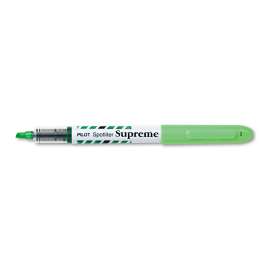 Spotliter Supreme Highlighter, Fluorescent Green Ink, Chisel Tip, Green/White Barrel