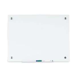 Magnetic Glass Dry Erase Board, 98 x 52, Opaque White Surface