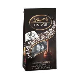 Lindor Extra Dark Chocolate Truffles, 5.1 oz Bag, 3 Count, Delivered in 1-4 Business Days