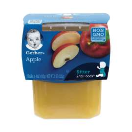 2nd Foods Baby Food, Apple, 4 oz Cup, 2/Pack, 8 Packs/Box, Delivered in 1-4 Business Days