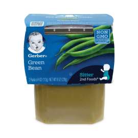 2nd Foods Baby Food, Green Bean, 4 oz Cup, 2/Pack, 8 Packs/Box, Delivered in 1-4 Business Days