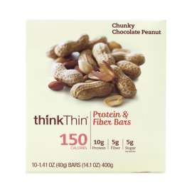 High Protein Bars, Chunky Chocolate Peanut, 1.41 oz Bar, 10 Bars/Box, Delivered in 1-4 Business Days