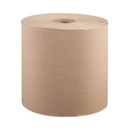 Hardwound Roll Towels, 8" x 800 ft, Natural, 6 Rolls/Carton