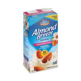 Almond Breeze Almond Milk, Unsweetened Vanilla, 64 oz Carton, 2/Pack, Delivered in 1-4 Business Days