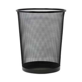 Mesh Wastebasket, 18 qt, Steel Mesh, Black