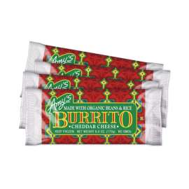 Cheddar Cheese, Bean and Rice Burrito, 6 oz Pouch, 4/Pack, Delivered in 1-4 Business Days