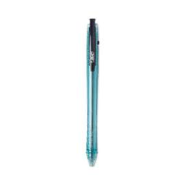 ReVolution Ocean Bound Ballpoint Pen, Retractable, Medium 1 mm, Black Ink/Translucent Blue Barrel, Dozen