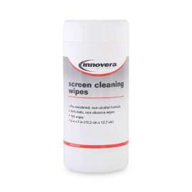 Antistatic Screen Cleaning Wipes in Pop-Up Tub, 120/Pack