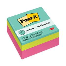 Original Cubes, 3" x 3", Aqua Wave Collection, 400 Sheets/Cube