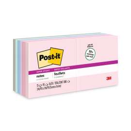 Recycled Notes in Wanderlust Pastels Collection Colors, 3" x 3", 90 Sheets/Pad, 12 Pads/Pack
