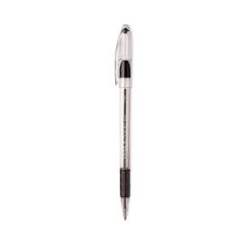 R.S.V.P. Ballpoint Pen Value Pack, Stick, Fine 0.7 mm, Black Ink, Clear/Black Barrel, 24/Pack