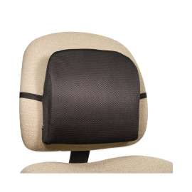 Memory Foam Massage Lumbar Cushion, 12.75 x 3.75 x 12, Black