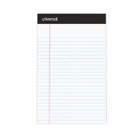 Premium Ruled Writing Pads with Heavy-Duty Back, Narrow Rule, Black Headband, 50 White 5 x 8 Sheets, 12/Pack