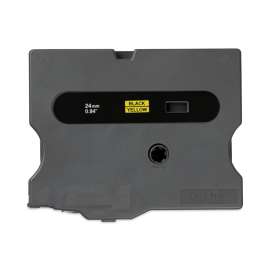TX Tape Cartridge for PT-8000, PT-PC, PT-30/35, 0.94" x 50 ft, Black on Yellow