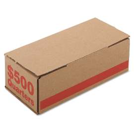 Corrugated Cardboard Coin Storage with Denomination Printed On Side, 10.94 x 5 x 30.38, Orange