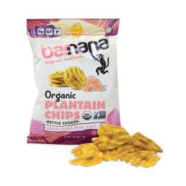 Himalayan Pink Sea Salt Plantain Chips, 2 oz Bags, 12/Pack, Delivered in 1-4 Business Days