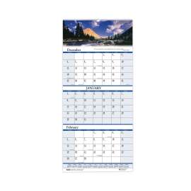 Earthscapes Recycled 3-Month Vertical Wall Calendar, Scenic Photography, 8 x 17, White Sheets, 14-Month (Dec-Jan): 2022-2024