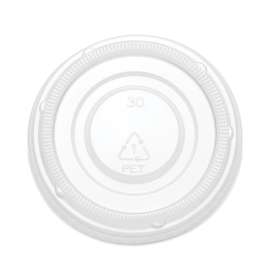 Portion Cup Lids, Fits 2 oz Portion Cups, Clear, 2,500/Carton
