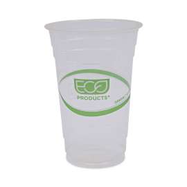 GreenStripe Renewable and Compostable Cold Cups, 20 oz, Clear, 50/Pack, 20 Packs/Carton