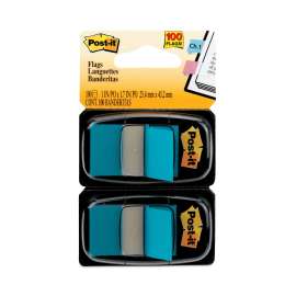 Standard Page Flags in Dispenser, Blue, 50 Flags/Dispenser, 2 Dispensers/Pack