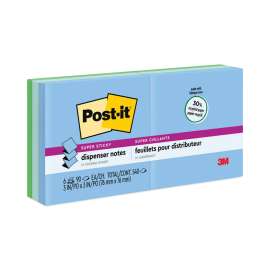 Recycled Pop-up Notes in Oasis Collection Colors, 3" x 3", 90 Sheets/Pad, 6 Pads/Pack