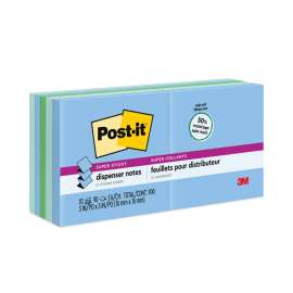 Recycled Pop-up Notes in Oasis Collection Colors, 3" x 3", 90 Sheets/Pad, 10 Pads/Pack