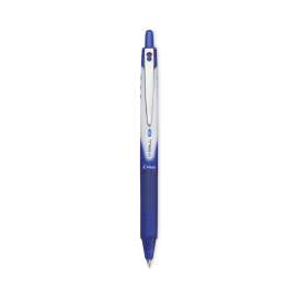 VBall RT Liquid Ink Roller Ball Pen, Retractable, Extra-Fine 0.5 mm, Blue Ink, Blue/White Barrel