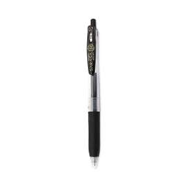 Sarasa Clip Gel Pen, Retractable, Medium 0.7 mm, Black Ink, Clear Barrel, 12/Pack