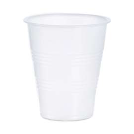 High-Impact Polystyrene Cold Cups, 7 oz, Translucent, 100 Cups/Sleeve, 25 Sleeves/Carton