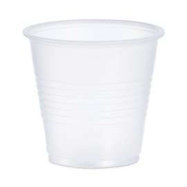 High-Impact Polystyrene Cold Cups, 3.5 oz, Translucent, 100 Cups/Sleeve, 25 Sleeves/Carton
