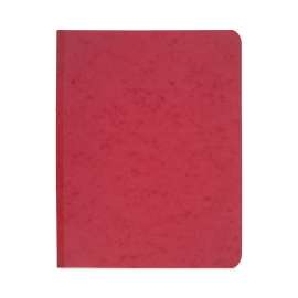 Pressboard Report Cover with Tyvek Reinforced Hinge, Two-Piece Prong Fastener, 3" Capacity, 8.5 x 11, Red/Red