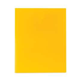 Two-Pocket Heavyweight Poly Portfolio Folder, 11 x 8.5, Yellow, 25/Box