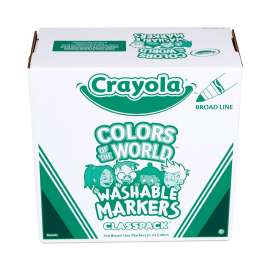 Ultra-Clean Washable Marker Classpack, Broad Bullet Tip, 8 Assorted Colors, 192/Pack