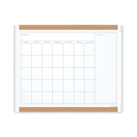 PINIT Magnetic Dry Erase Calendar with Plastic Frame, Monthly, 20 x 16, White Surface, White Plastic Frame