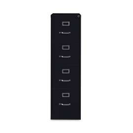 Vertical Letter File Cabinet, 4 Letter-Size File Drawers, Black, 15 x 26.5 x 52