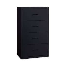 Combo File Cabinet, 5 Letter/Legal/A4-Size File Drawers, Black, 36 x 18.62 x 60