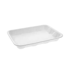 Meat Tray, #4 Deep, 9.5 x 7 x 1.25, White, Foam, 500/Carton