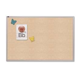 Vinyl Tack Bulletin Board, 12 ft x 4 ft, White Surface, Silver Aluminum Frame