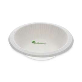 EarthChoice Pressware Compostable Dinnerware, Bowl, 12 oz, White, 750/Carton